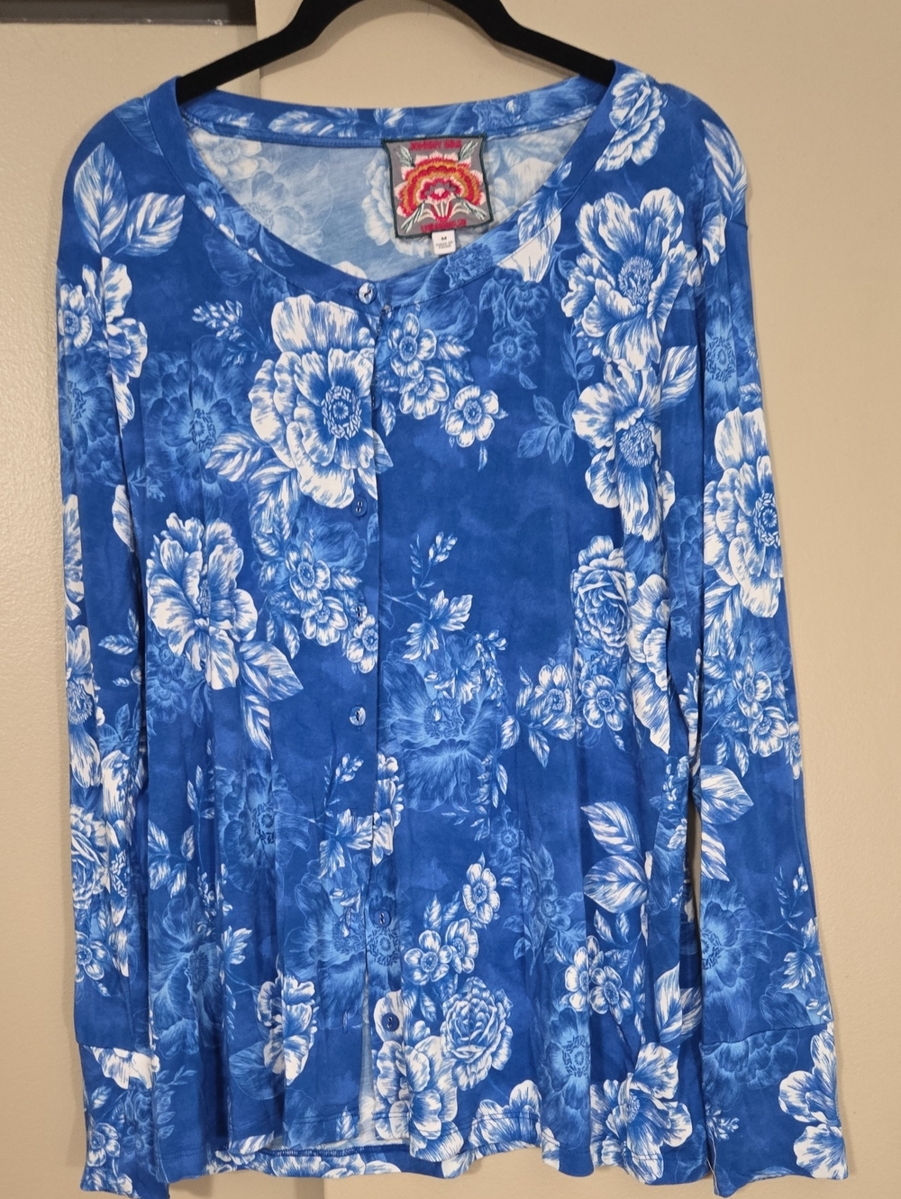 Johnny Was Women's The Janie Collarless Button Down Size Medium